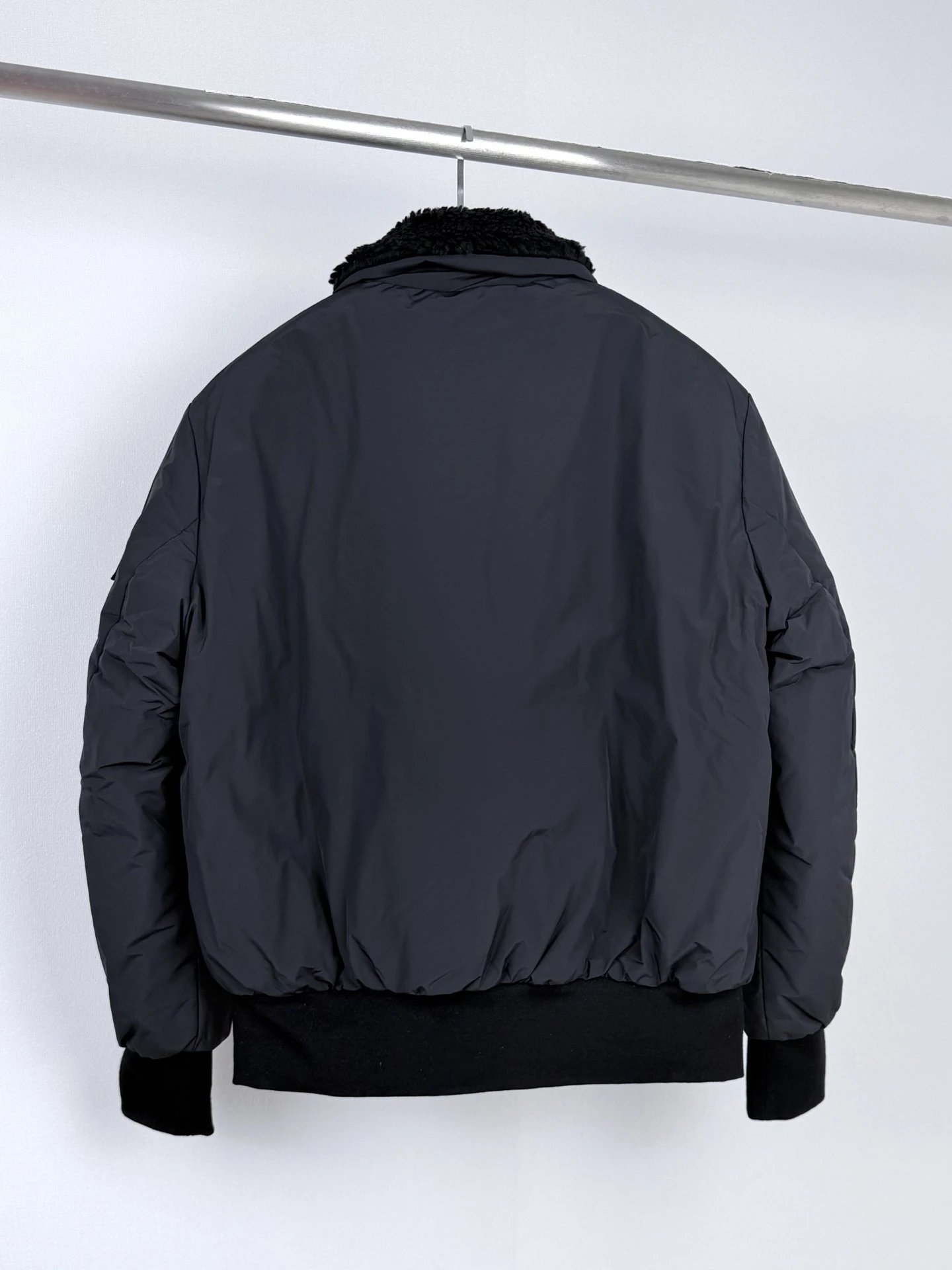 M0ncler Double-sided Bomber Down Jacket Black