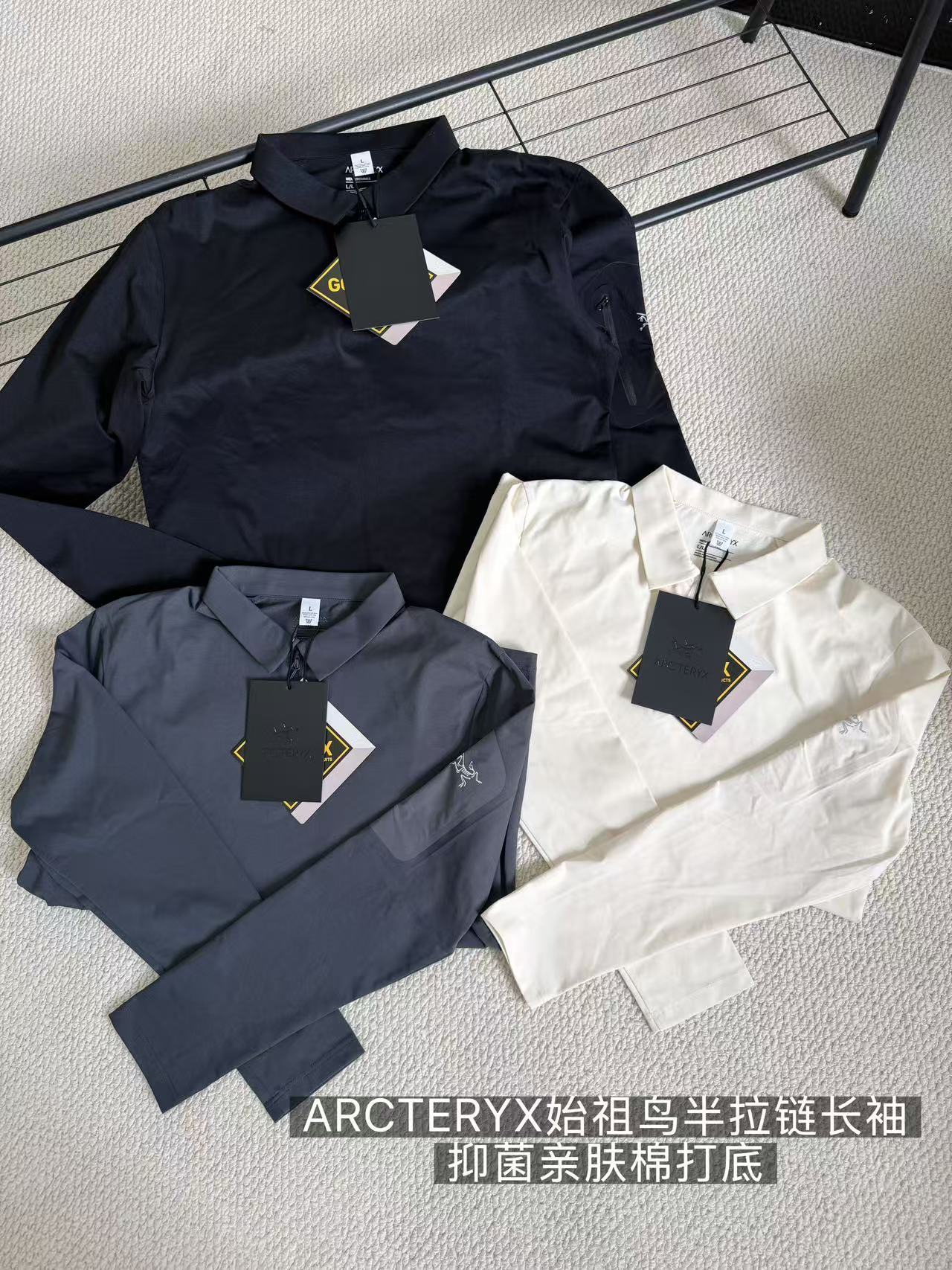 Arc 640515 Arm Zip Pocket Polo Long Sleeve 3 Colors