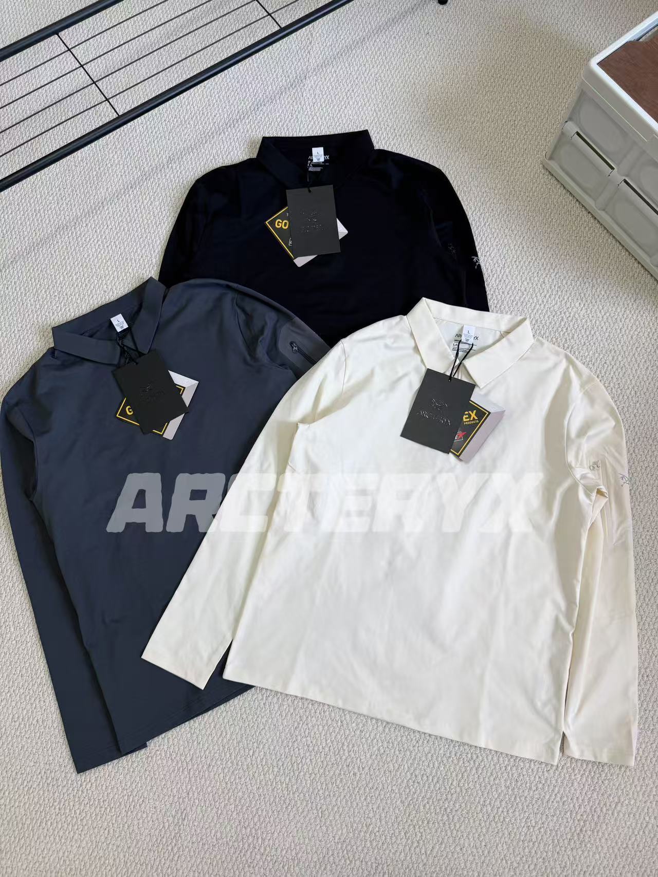Arc 640515 Arm Zip Pocket Polo Long Sleeve 3 Colors