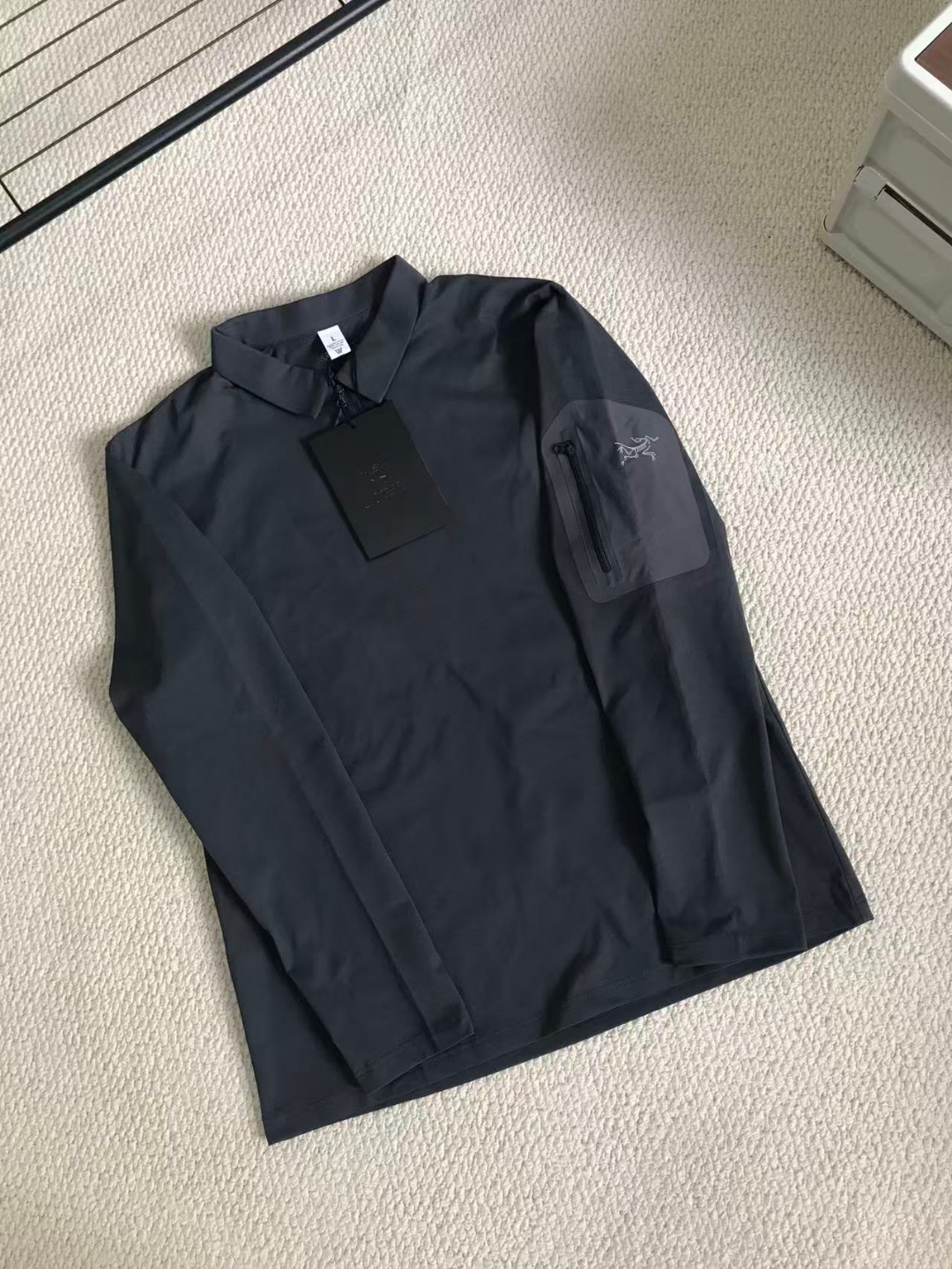 Arc 640515 Arm Zip Pocket Polo Long Sleeve 3 Colors