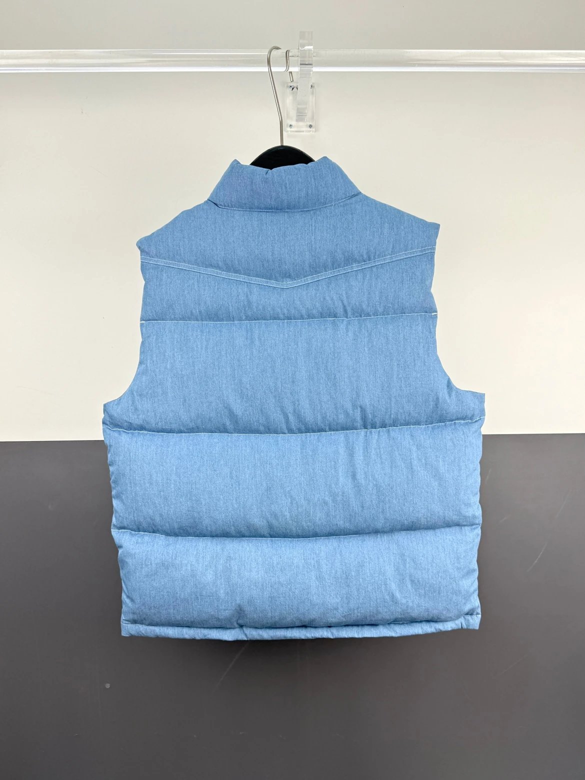 M0ncler Ervional Stand Collar Pocket  Down Vest Blue