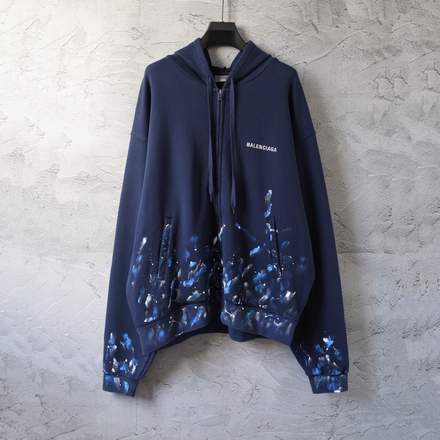 BLCG 642646 Ink Zip Up Blue Hoodie