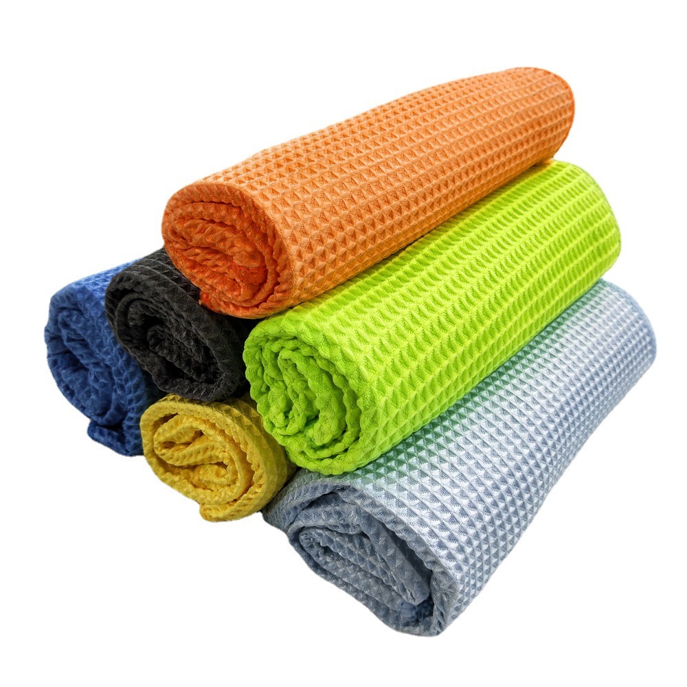 ODM OEM Wholesale Professional Microfiber Waffle Drying Towel