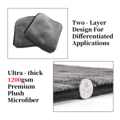 1200GSM Double-sided coral velvet Microfiber Heavyweight Coral Fleece Towel Car Cleaning Cloths