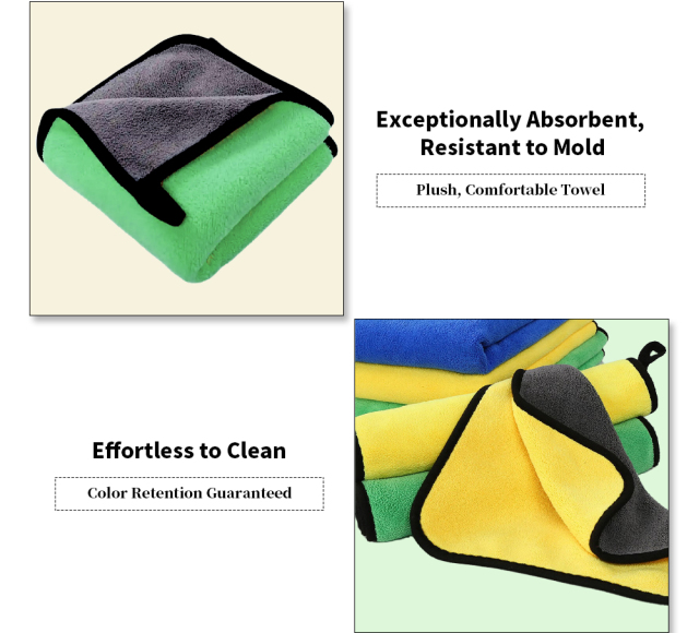 400GSM 500GSM 600 GSM 800GMS Microfiber Cleaning Cloth Towel