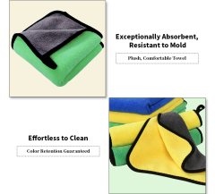 400 GSM Double-sided coral velvet auto microfiber cloth car towel