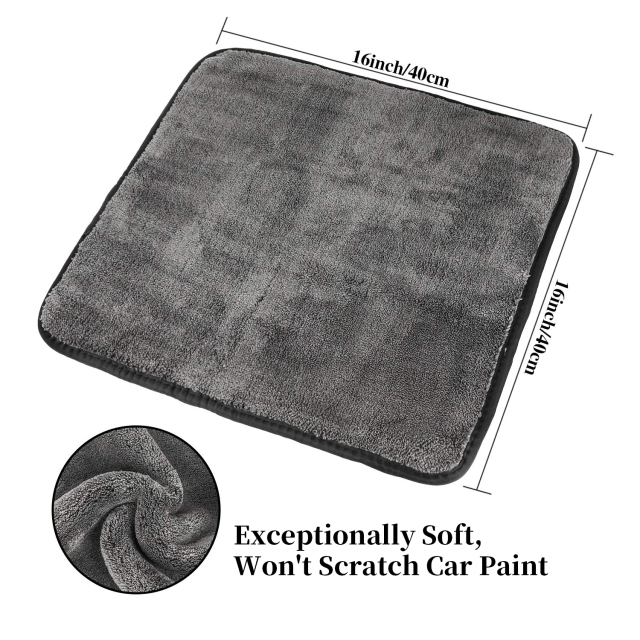 Microfiber Car Cleaning Cloths, Upgraded 1200gsm