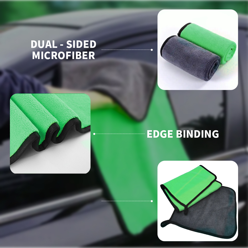 600 GSM Double-sided coral velvet auto microfiber cloth car towel