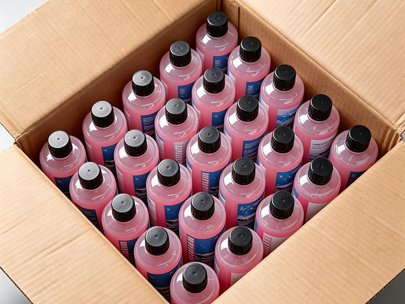 Single carton with 25 bottles custom labeled