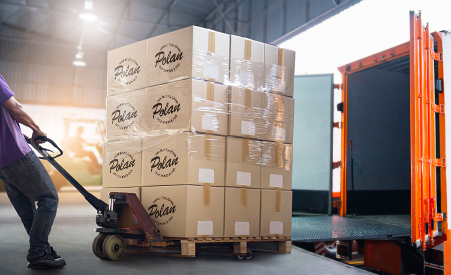 Finished bulk car care products ready for export shipment