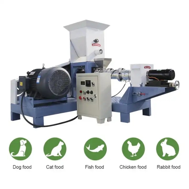 Pet feed puffing machine: