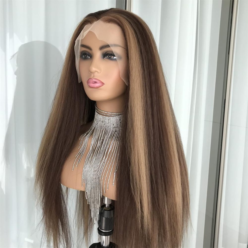 Aisom 613 Ombre Deep Blue Lace Front Wig Stunning and Versatile (Yaki 4/27#)
