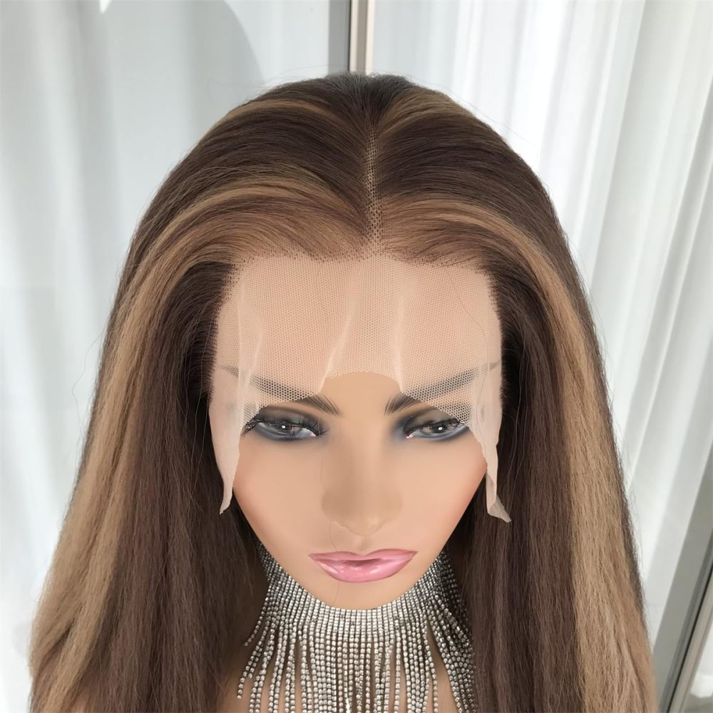 Aisom 613 Ombre Deep Blue Lace Front Wig Stunning and Versatile (Yaki 4/27#)