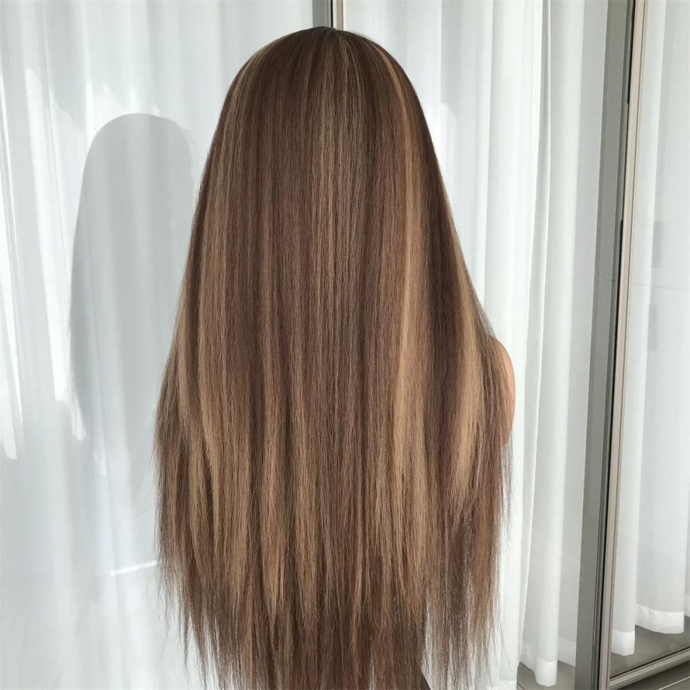 Aisom 613 Ombre Deep Blue Lace Front Wig Stunning and Versatile (Yaki 4/27#)