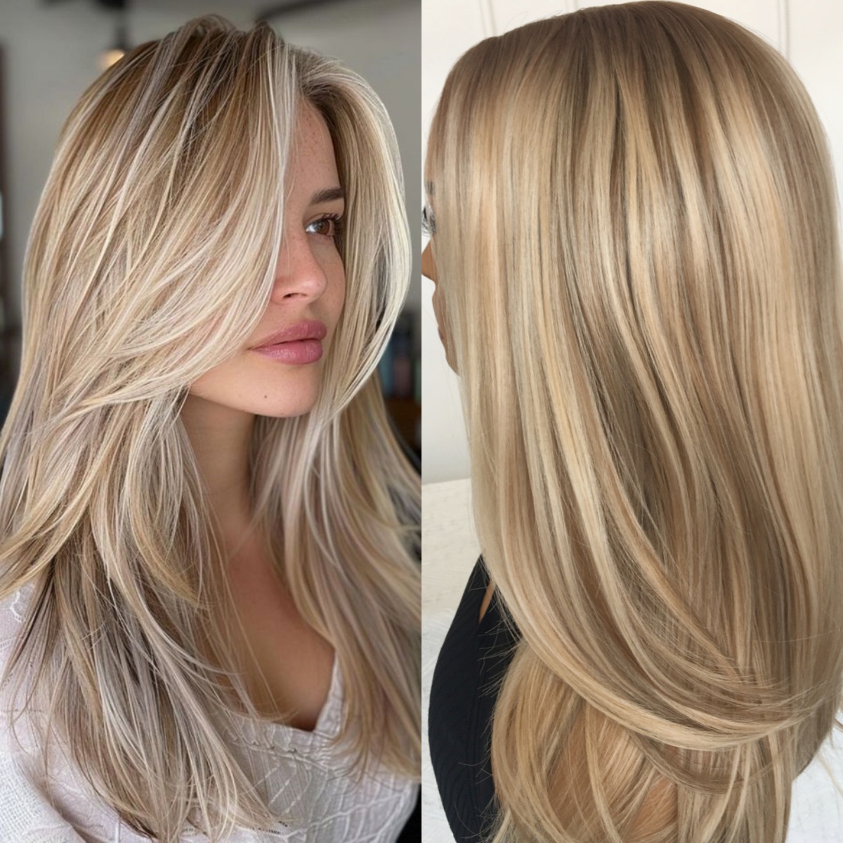 A32 by AISOM Pre Cut 30 seconds to Wear And Go Glueless Wigs 16 inches Layered Straight Synthetic Wig Warm Blonde mix Brown Ready to Wear Wig Daily Use