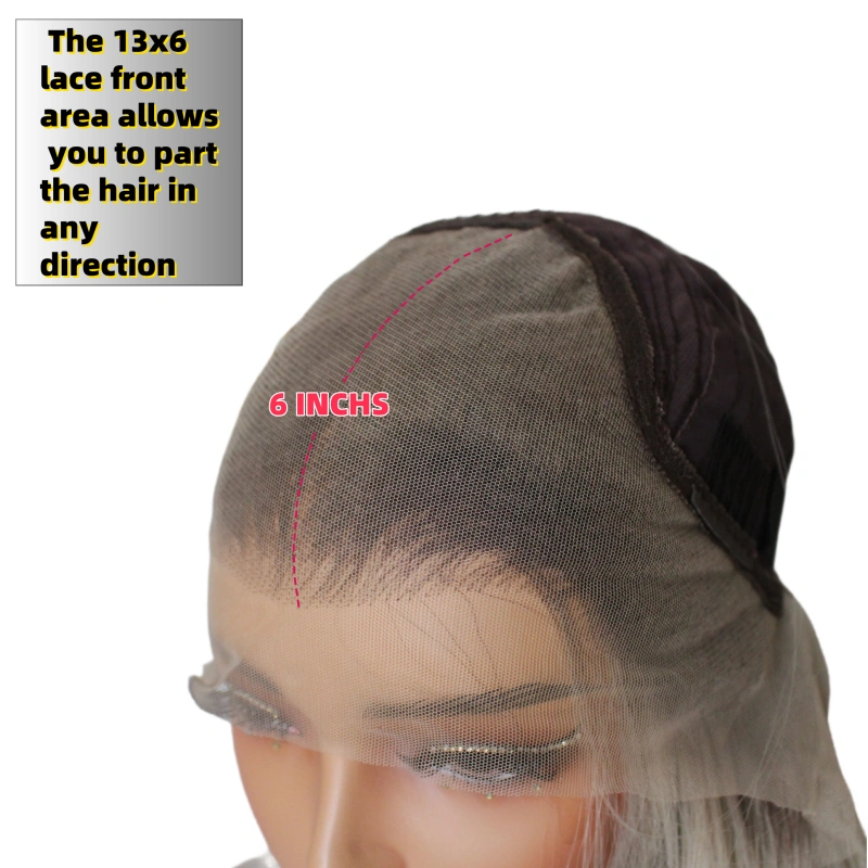Aisom Real Glueless Wig Natural looking Wig Highlight Ash Blonde Ombre 13x6 Wave Ash Platinum Mixed Brown Synthetic Lace Front Wig with Realistic Hairline
