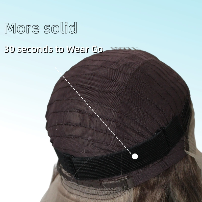 Aisom True Glueless Wig Natural looking Wig Ash Blonde 13x6 Wave Ombre Ash Platinum Mixed Brown Synthetic Lace Front Wig with Realistic Hairline 18inch