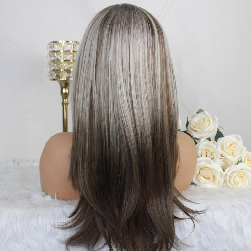 A29 by AISOM Wear to Ready Pre Plucked Pre Cut Glueless Wig Highlight Blonde Brown Layered Straight Women's Wig Heat Friendly Daily Use