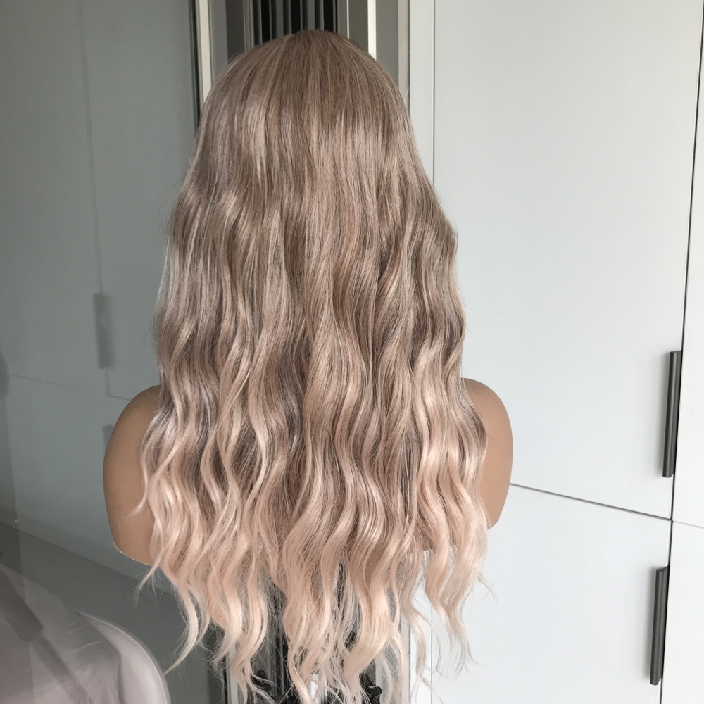 Maya by AISOM Water Wave Wig for Women Heat Friendly Synthetic Wig 18 Inches Low Density Wear Go Wig