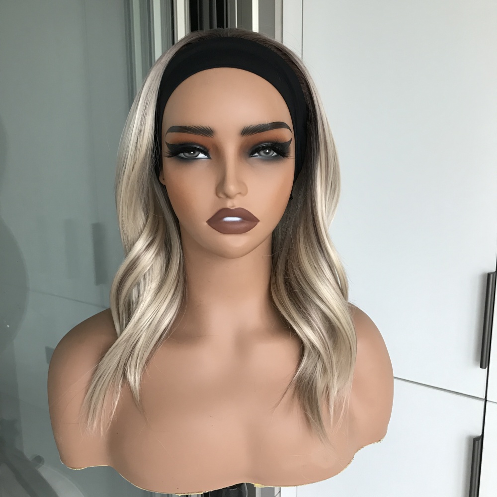 Kenslay by AISOM Soft Wave 16inch Headband Wig Easy to Wear Friendly by Beginner Low Density