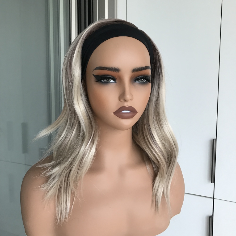 Kenslay by AISOM Soft Wave 16inch Headband Wig Easy to Wear Friendly by Beginner Low Density