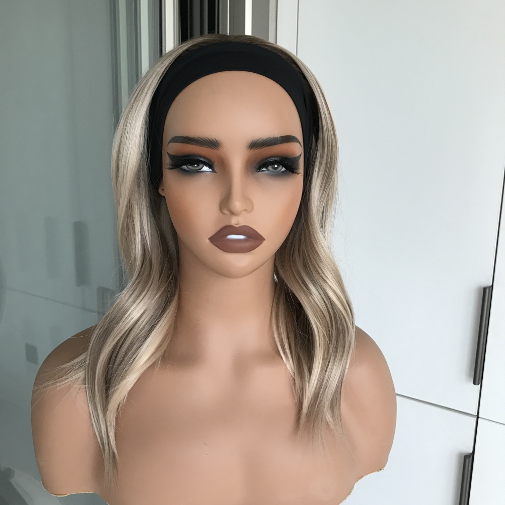 Kenslay by AISOM Soft Wave 16inch Headband Wig Easy to Wear Friendly by Beginner Low Density