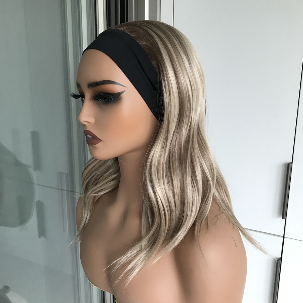 Kenslay by AISOM Soft Wave 16inch Headband Wig Easy to Wear Friendly by Beginner Low Density