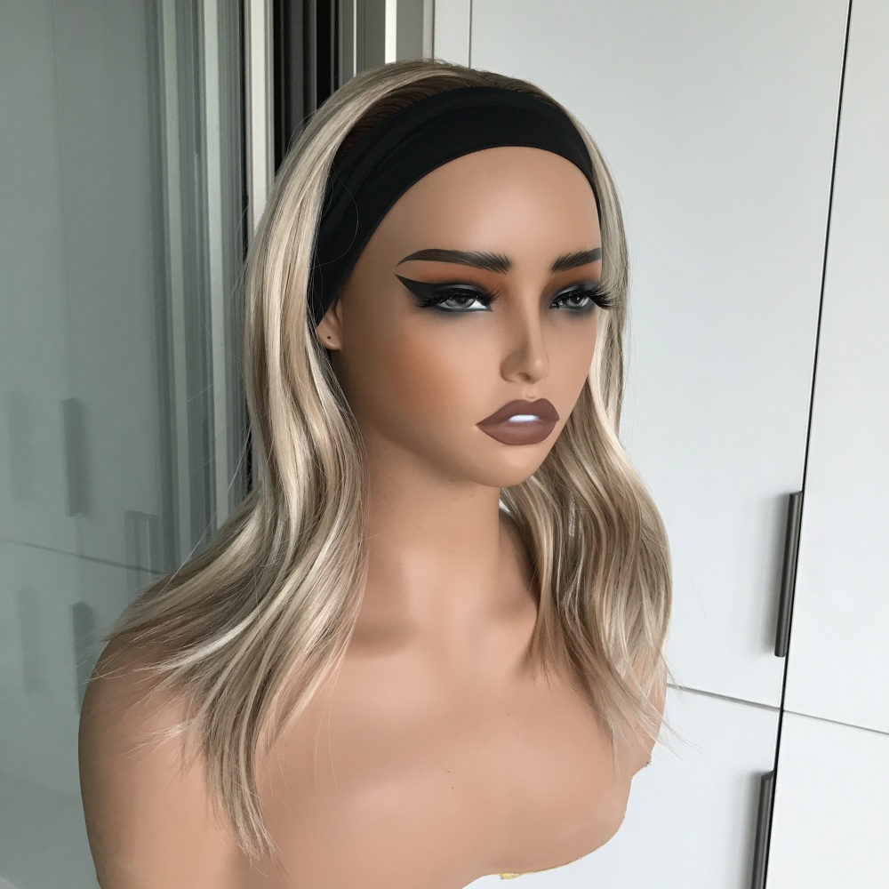 Kenslay by AISOM Soft Wave 16inch Headband Wig Easy to Wear Friendly by Beginner Low Density