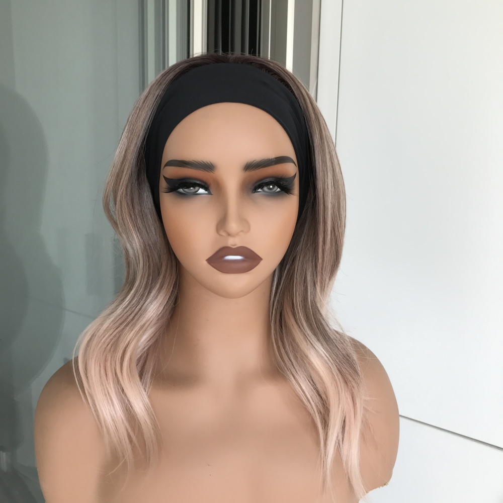 AISOM Kenslay by AISOM Apricrown Soft Wave Headband Wig 16 Inches Heat Friendly Synthetic Wig for Women Ready to Wear Premium Synthetic Fiber Pre-plucked Hairline Natural Looking