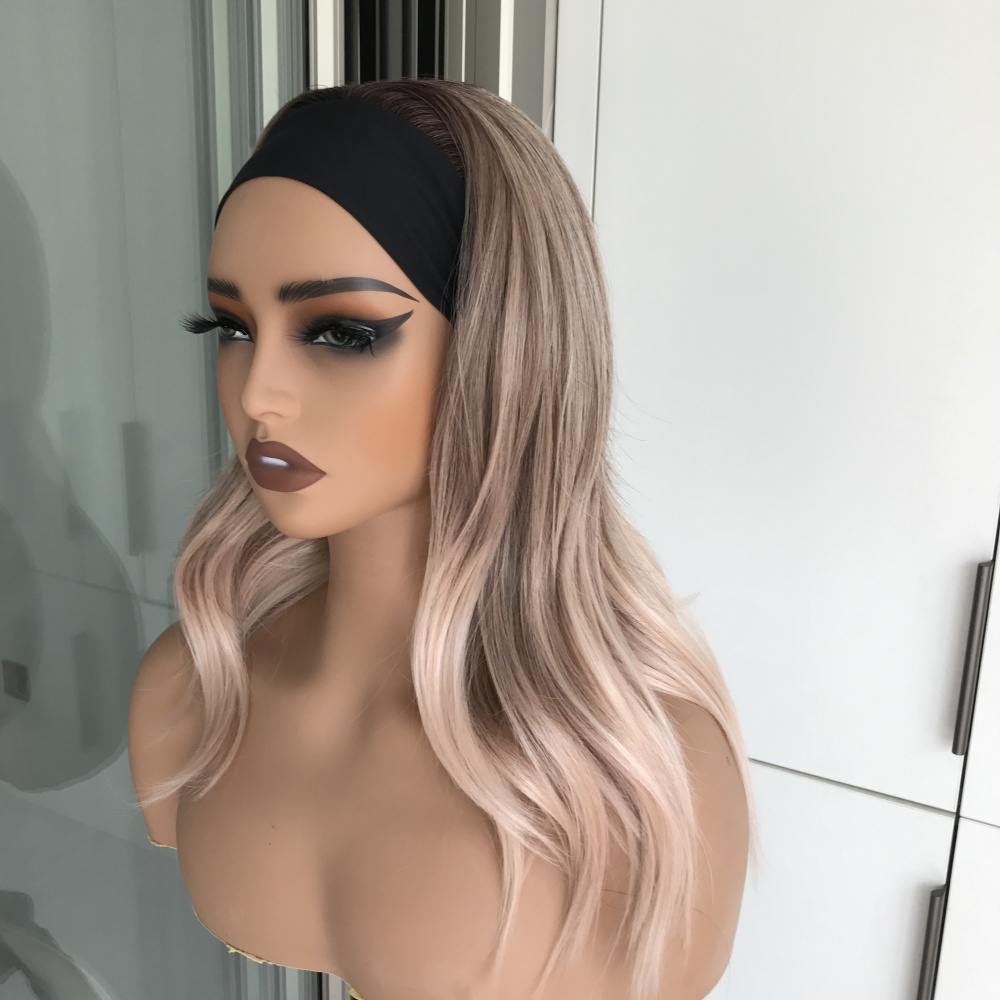 AISOM Kenslay by AISOM Apricrown Soft Wave Headband Wig 16 Inches Heat Friendly Synthetic Wig for Women Ready to Wear Premium Synthetic Fiber Pre-plucked Hairline Natural Looking