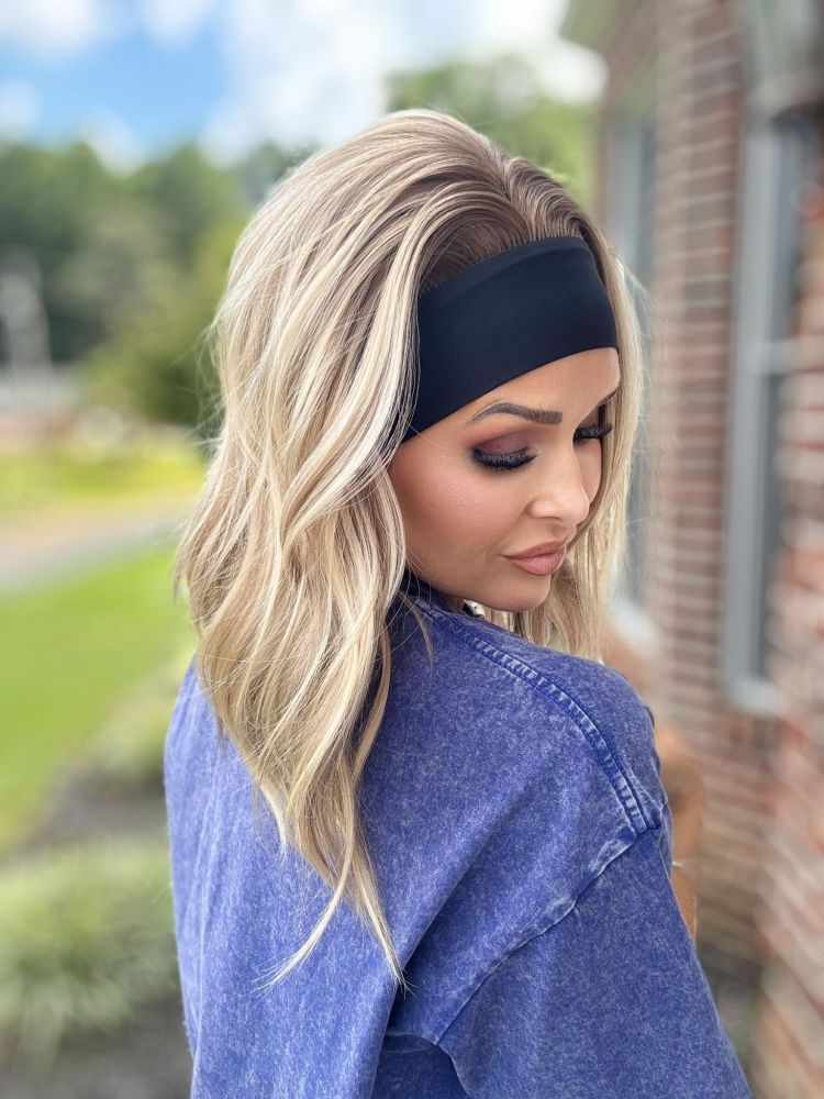 Kenslay by AISOM Soft Wave 16inch Headband Wig Easy to Wear Friendly by Beginner Low Density