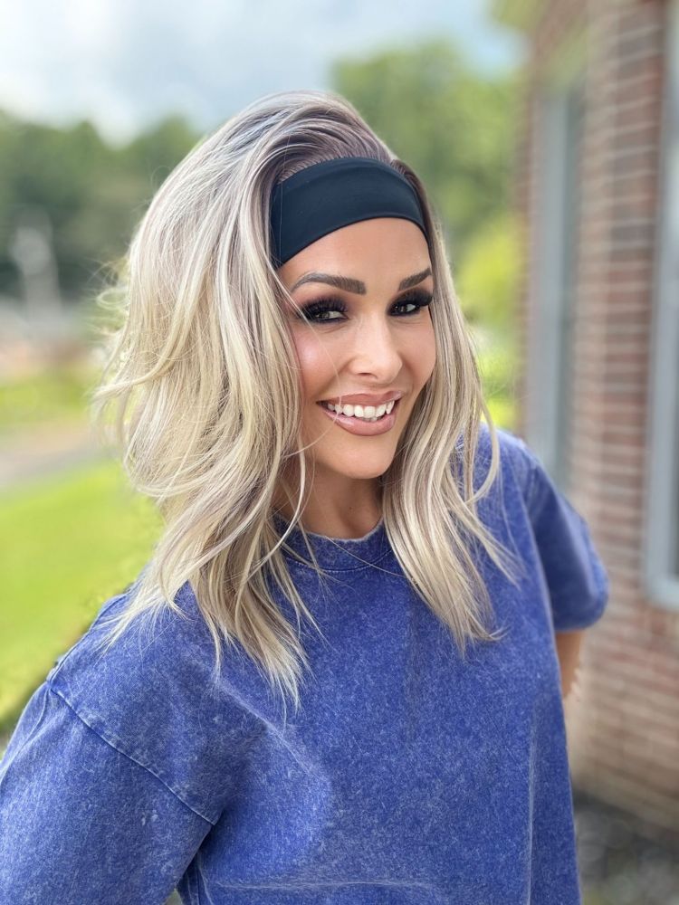 Kenslay by AISOM Soft Wave 16inch Headband Wig Easy to Wear Friendly by Beginner Low Density