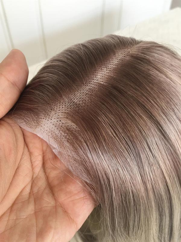 A32 by AISOM Pre Cut 30 seconds to Wear And Go Glueless Wigs 16 inches Layered Straight Synthetic Wig Warm Blonde mix Brown Ready to Wear Wig Daily Use
