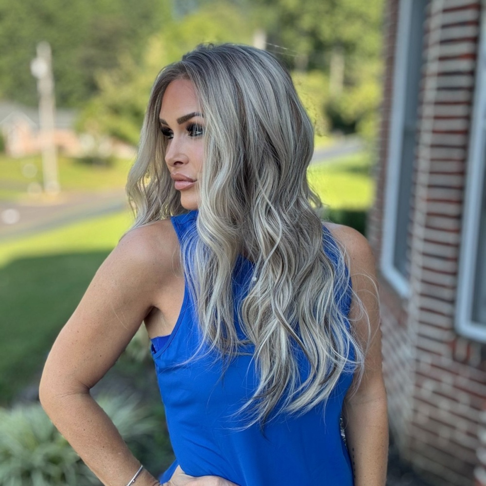A27 by AISOM Cool Toned Ash Blonde Highlight Body Wave 20 inches T Part Pre Cut Pre Plucked Ready to Go Gluless Wig for Women Heat Friendly