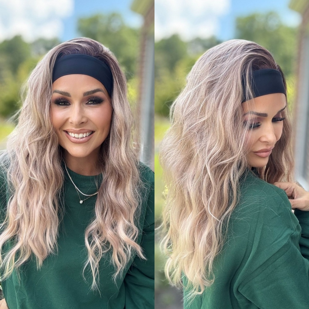Maya by AISOM Water Wave Wig for Women Heat Friendly Synthetic Wig 18 Inches Low Density Wear Go Wig