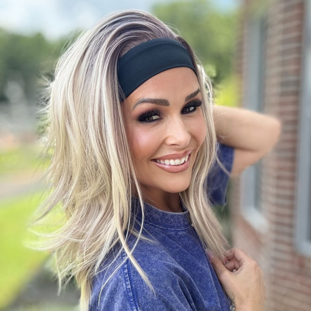 Kenslay by AISOM Soft Wave 16inch Headband Wig Easy to Wear Friendly by Beginner Low Density