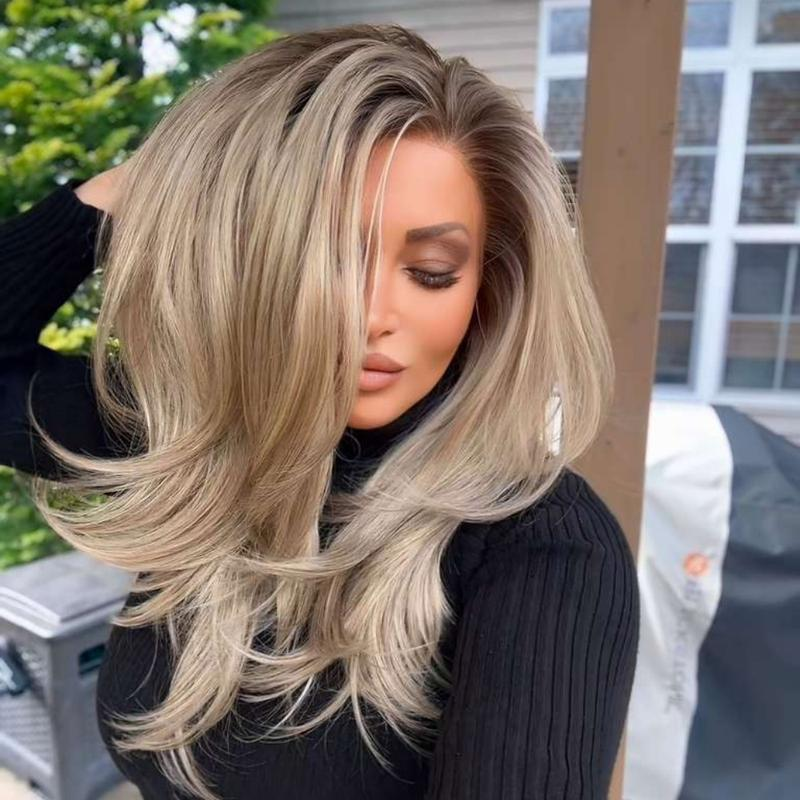 AISOM Jenna Iced Sweet Cream Blonde Layered Straight