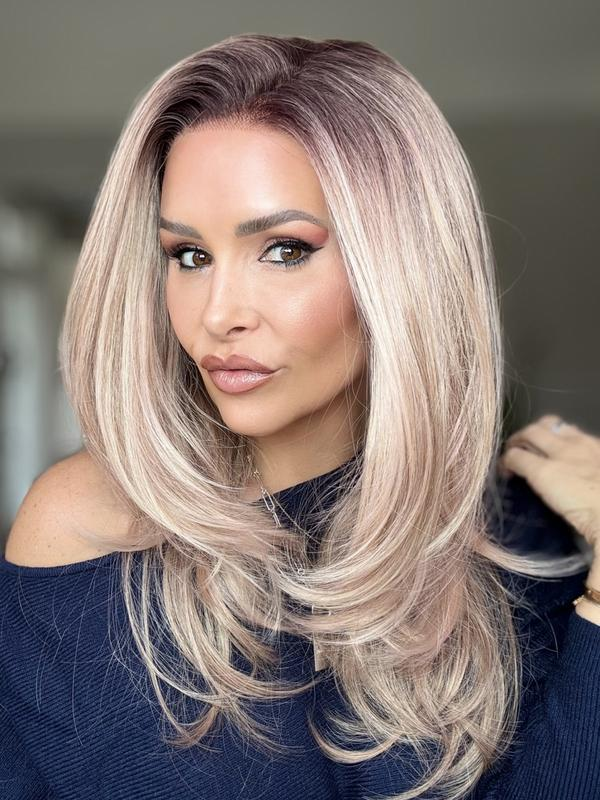 AISOM Jenna Layered Straight Apricrown Color