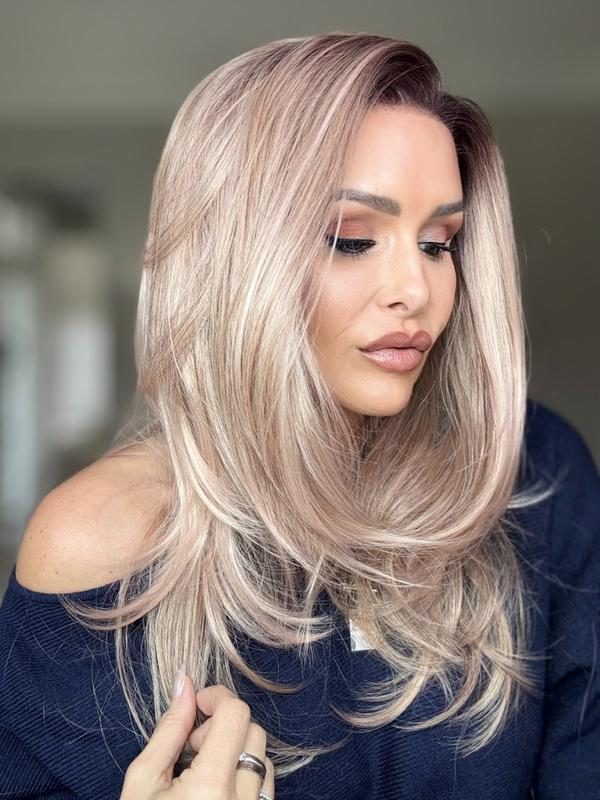AISOM Jenna Layered Straight Apricrown Color
