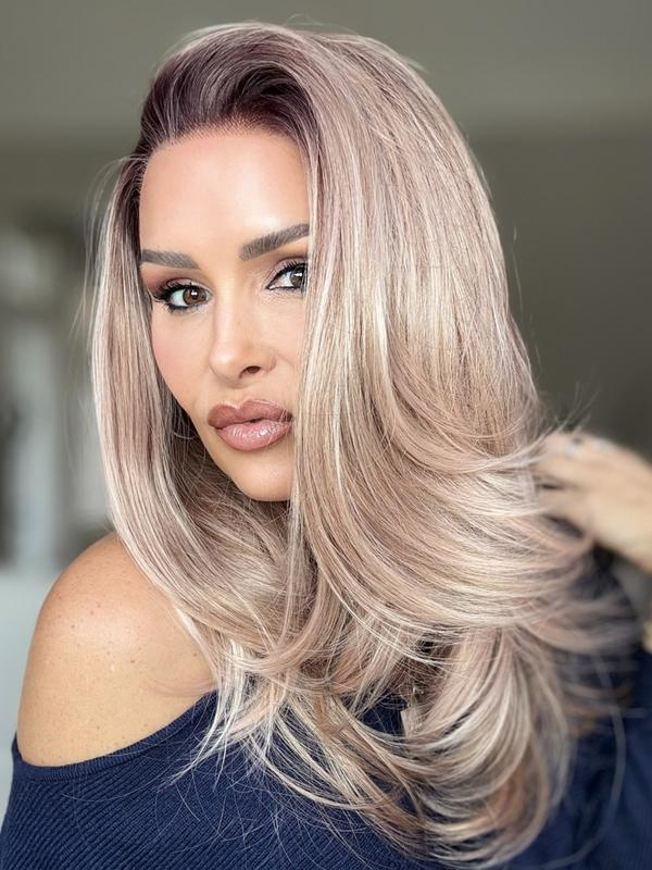 AISOM Jenna Layered Straight Apricrown Color