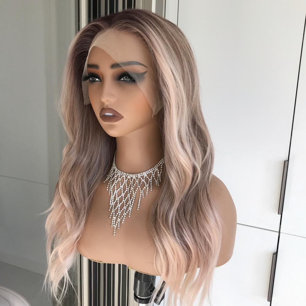 AISOM Elise Apricrown Free Part 13x4 Lace Front Wig with Scandinavian Heat Friendly Women's Wig Long Wave 22"Natural Looking