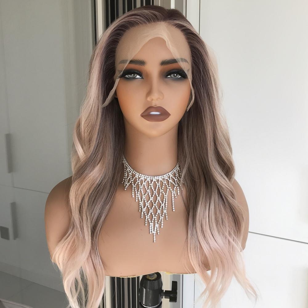 AISOM Elise Apricrown Free Part 13x4 Lace Front Wig with Scandinavian Heat Friendly Women's Wig Long Wave 22"Natural Looking
