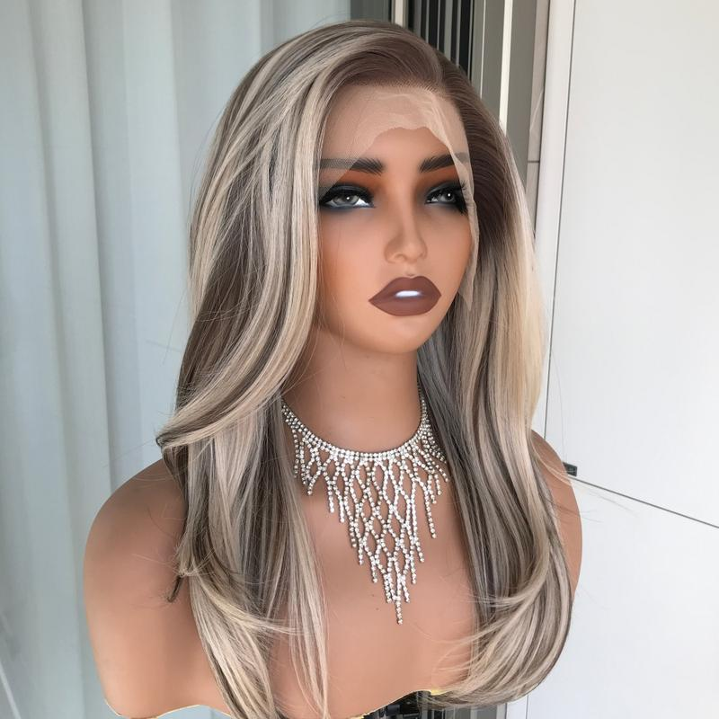 AISOM Freya Ash Blonde mix Brown Layered Straight