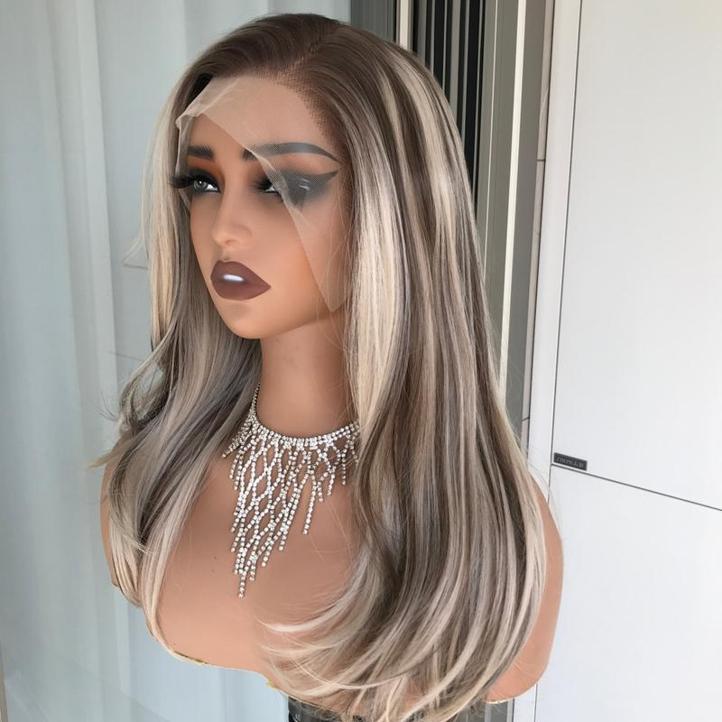 AISOM Freya Ash Blonde mix Brown Layered Straight