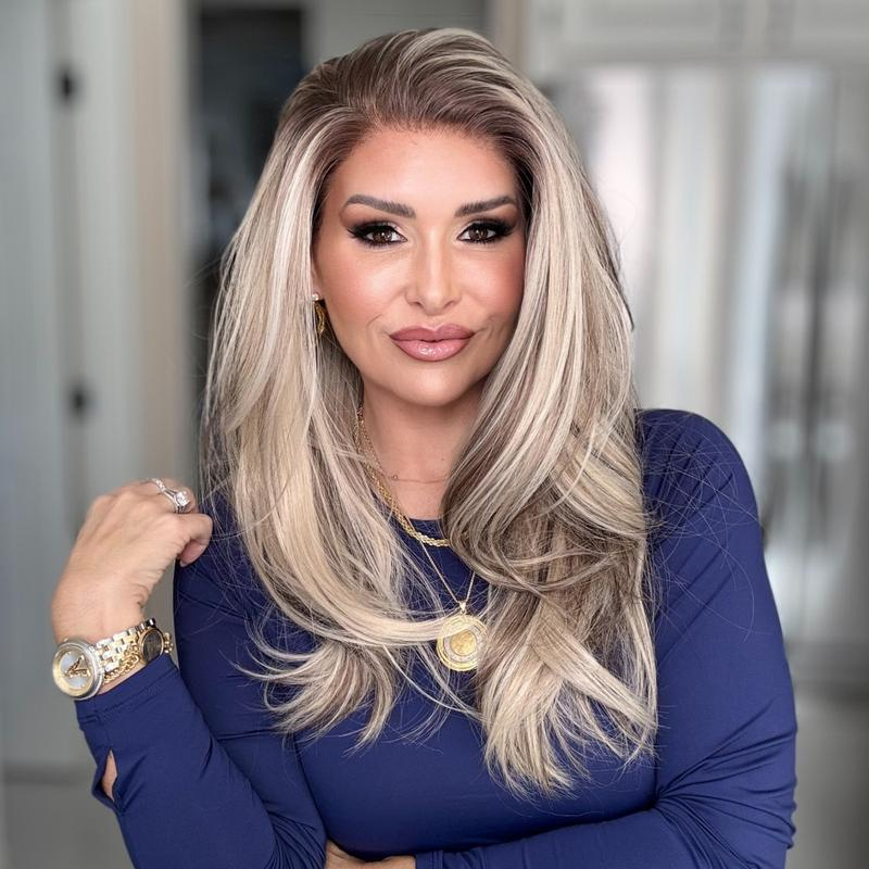 AISOM Freya Ash Blonde mix Brown Layered Straight