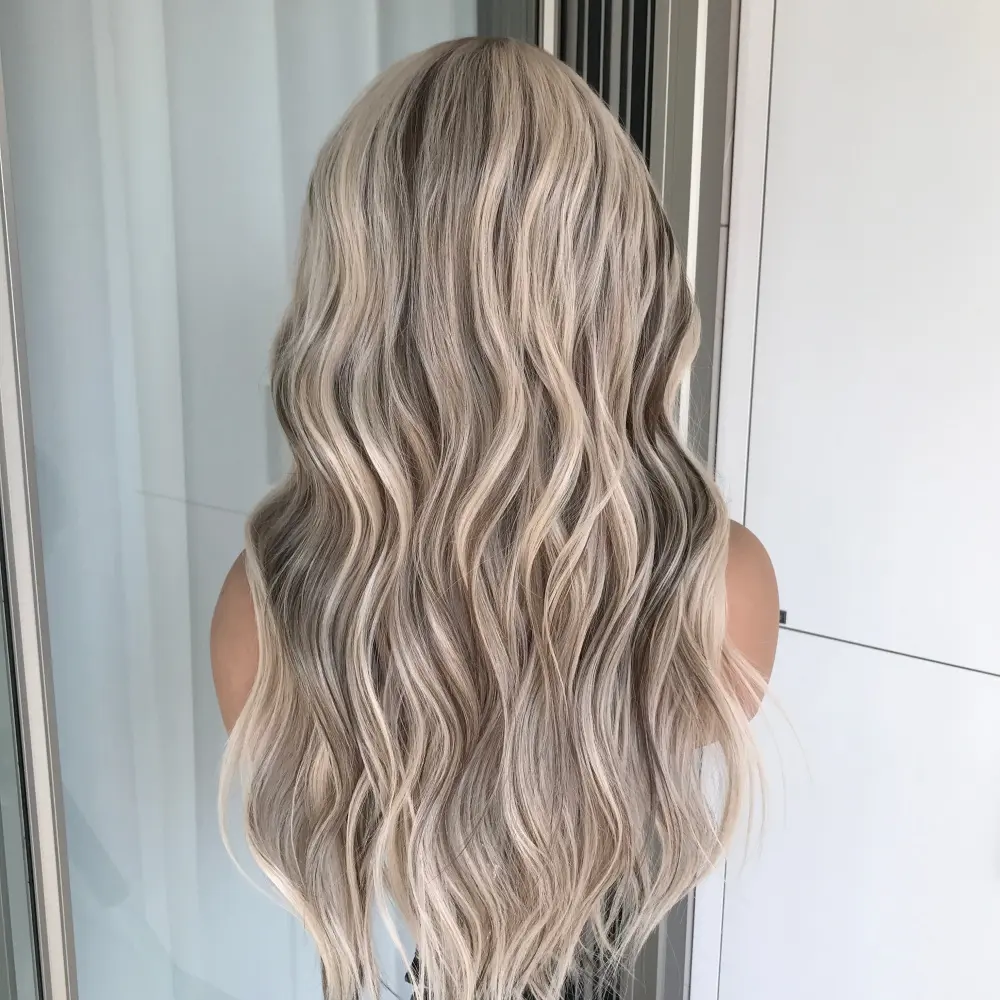 AISOM Selina Ash Blonde with Brown Lowlights Body Wave