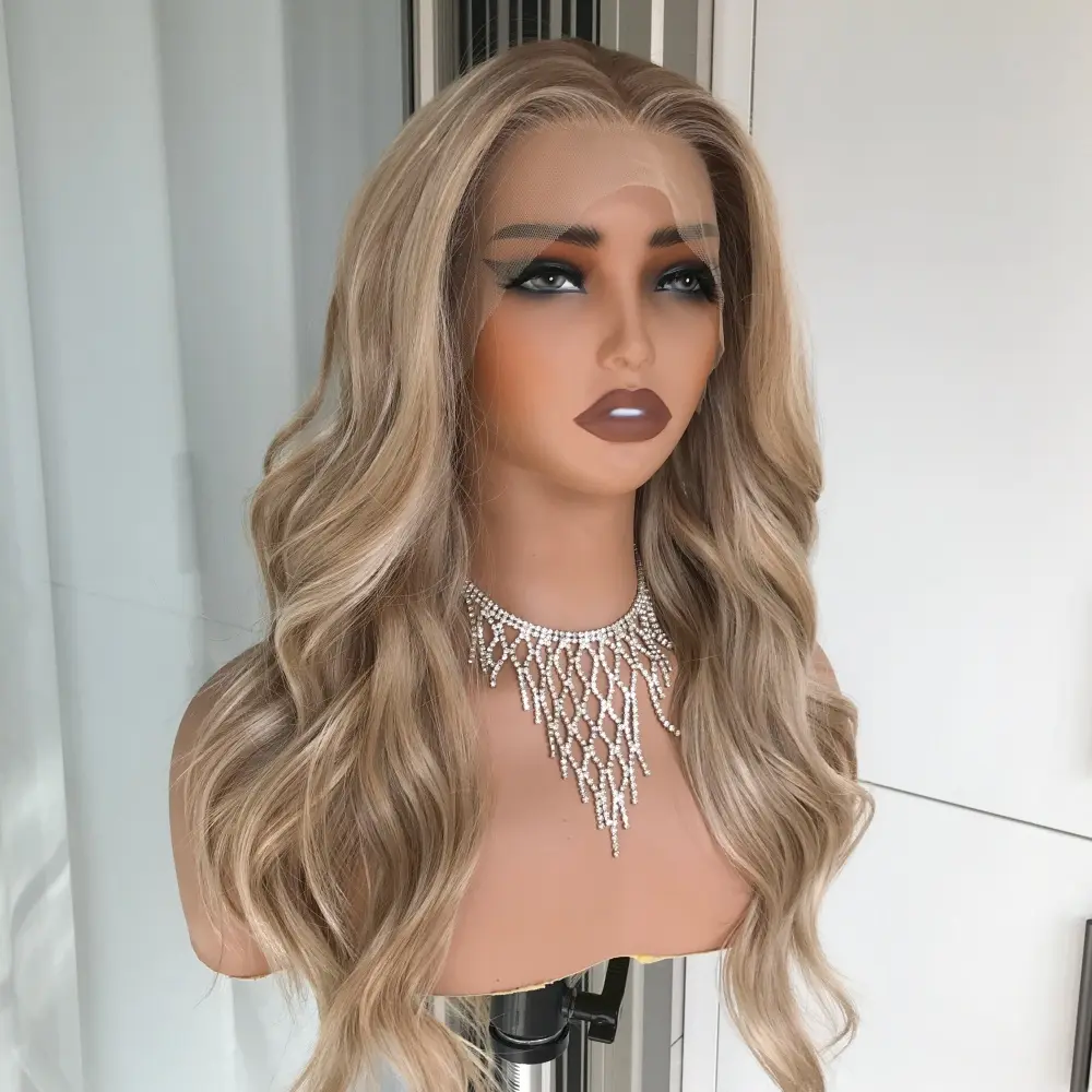 AISOM Jemma Honey Blonde with Brown Roots Long Body Wave