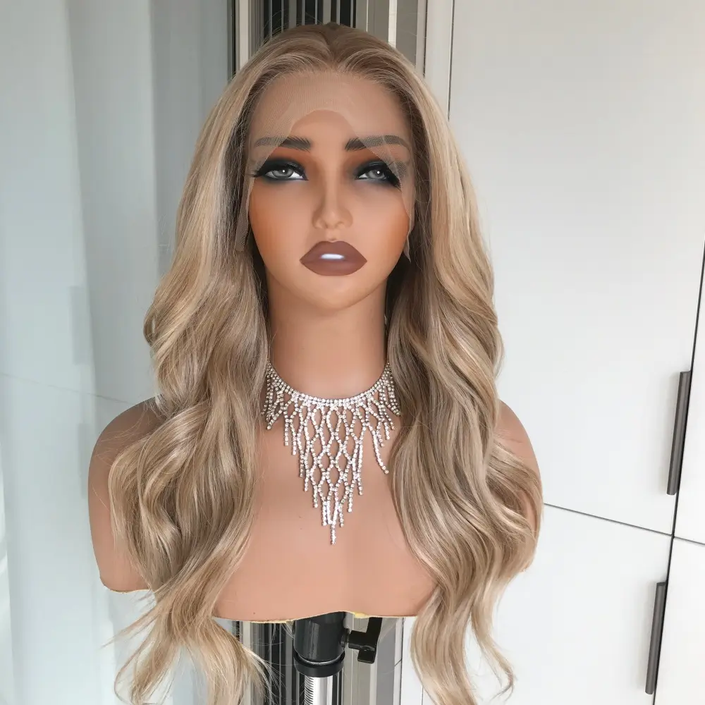 AISOM Jemma Honey Blonde with Brown Roots Long Body Wave