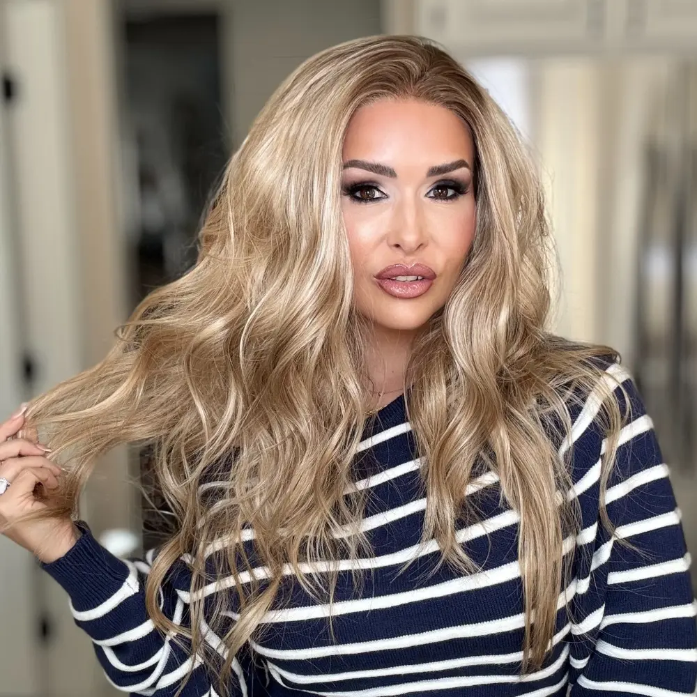 AISOM Jemma Honey Blonde with Brown Roots Long Body Wave