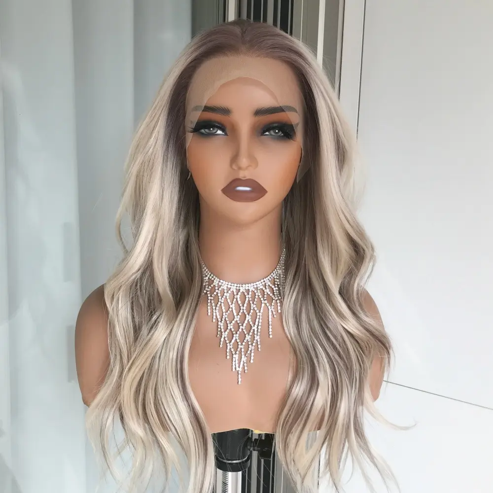 AISOM Selina Toasted Beige Blonde with Brown Lowlights Body Wave